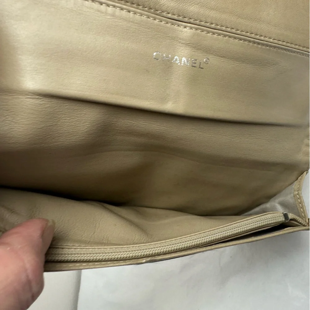 CHANEL Vintage Travel Line Long Wallet